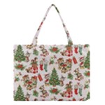 Christmas Texture, Pattern, Red, Tree, Craciun, Green, Christmas Medium Tote Bag