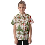 Christmas Texture, Pattern, Red, Tree, Craciun, Green, Christmas Kids  Short Sleeve Shirt