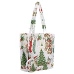 Christmas Texture, Pattern, Red, Tree, Craciun, Green, Christmas Everyday Shoulder Bag with Pouch Bag