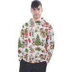 Christmas Texture, Pattern, Red, Tree, Craciun, Green, Christmas Men s Pullover Hoodie