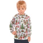 Christmas Texture, Pattern, Red, Tree, Craciun, Green, Christmas Kids  Hooded Pullover