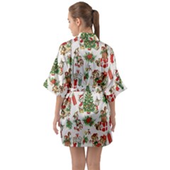 Half Sleeve Satin Kimono  