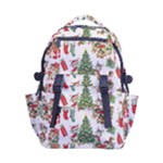 Christmas Texture, Pattern, Red, Tree, Craciun, Green, Christmas Carry-on Double Buckle Travel Backpack