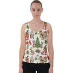 Christmas Texture, Pattern, Red, Tree, Craciun, Green, Christmas Velvet Tank Top