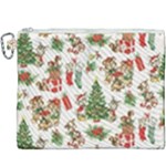 Christmas Texture, Pattern, Red, Tree, Craciun, Green, Christmas Canvas Cosmetic Bag (XXXL)