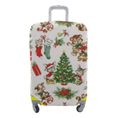 Christmas Texture, Pattern, Red, Tree, Craciun, Green, Christmas Luggage Cover (Small) from ArtsNow.com