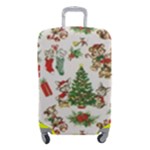 Christmas Texture, Pattern, Red, Tree, Craciun, Green, Christmas Luggage Cover (Small)