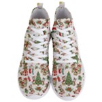 Christmas Texture, Pattern, Red, Tree, Craciun, Green, Christmas Men s Lightweight High Top Sneakers