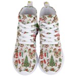 Christmas Texture, Pattern, Red, Tree, Craciun, Green, Christmas Women s Lightweight High Top Sneakers