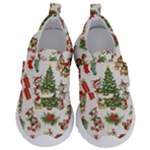 Christmas Texture, Pattern, Red, Tree, Craciun, Green, Christmas Kids  Velcro No Lace Shoes