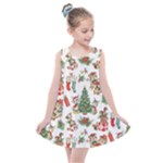 Christmas Texture, Pattern, Red, Tree, Craciun, Green, Christmas Kids  Summer Dress