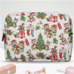 Christmas Texture, Pattern, Red, Tree, Craciun, Green, Christmas Make Up Pouch (Medium)