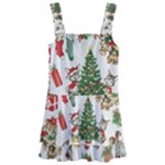 Christmas Texture, Pattern, Red, Tree, Craciun, Green, Christmas Kids  Layered Skirt Swimsuit