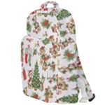 Christmas Texture, Pattern, Red, Tree, Craciun, Green, Christmas Double Compartment Backpack