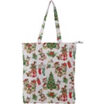 Christmas Texture, Pattern, Red, Tree, Craciun, Green, Christmas Double Zip Up Tote Bag