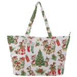 Christmas Texture, Pattern, Red, Tree, Craciun, Green, Christmas Full Print Shoulder Bag