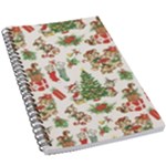 Christmas Texture, Pattern, Red, Tree, Craciun, Green, Christmas 5.5  x 8.5  Notebook