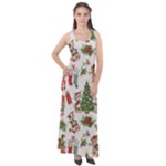 Christmas Texture, Pattern, Red, Tree, Craciun, Green, Christmas Sleeveless Velour Maxi Dress