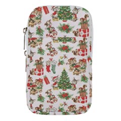 Christmas Texture, Pattern, Red, Tree, Craciun, Green, Christmas Waist Pouch (Large) from ArtsNow.com