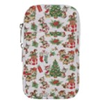 Christmas Texture, Pattern, Red, Tree, Craciun, Green, Christmas Waist Pouch (Large)