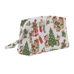 Christmas Texture, Pattern, Red, Tree, Craciun, Green, Christmas Wristlet Pouch Bag (Medium)