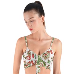 Woven Tie Front Bralet 