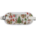 Christmas Texture, Pattern, Red, Tree, Craciun, Green, Christmas Rounded Waist Pouch