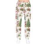 Christmas Texture, Pattern, Red, Tree, Craciun, Green, Christmas Women Velvet Drawstring Pants