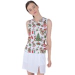 Christmas Texture, Pattern, Red, Tree, Craciun, Green, Christmas Women s Sleeveless Sports Top