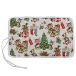 Christmas Texture, Pattern, Red, Tree, Craciun, Green, Christmas Pen Storage Case (S)