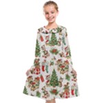 Christmas Texture, Pattern, Red, Tree, Craciun, Green, Christmas Kids  Midi Sailor Dress