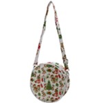 Christmas Texture, Pattern, Red, Tree, Craciun, Green, Christmas Crossbody Circle Bag