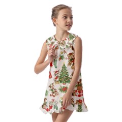 Kids  Pilgrim Collar Ruffle Hem Dress 