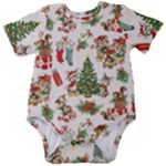 Christmas Texture, Pattern, Red, Tree, Craciun, Green, Christmas Baby Short Sleeve Bodysuit