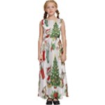 Christmas Texture, Pattern, Red, Tree, Craciun, Green, Christmas Kids  Satin Sleeveless Maxi Dress