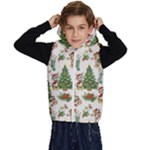 Christmas Texture, Pattern, Red, Tree, Craciun, Green, Christmas Kids  Stylish Hooded Puffer Vest