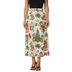 Christmas Texture, Pattern, Red, Tree, Craciun, Green, Christmas Classic Midi Chiffon Skirt