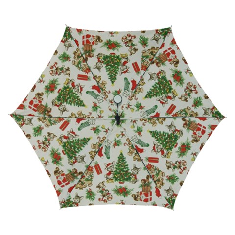 Christmas Texture, Pattern, Red, Tree, Craciun, Green, Christmas Automatic Folding Umbrella with Case (Small) from ArtsNow.com