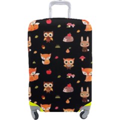 Cool Woodland Animal, Koteto, Scandinavian, Acorn Luggage Cover (Large) from ArtsNow.com