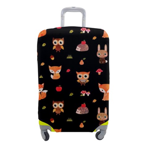 Cool Woodland Animal, Koteto, Scandinavian, Acorn Luggage Cover (Small) from ArtsNow.com