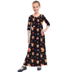 Kids  Quarter Sleeve Maxi Dress 