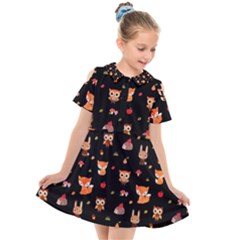 Kids  Short Sleeve Shirt Dress 