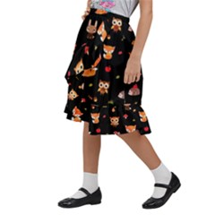 Kids  Ruffle Flared Wrap Midi Skirt 