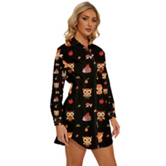 Womens Long Sleeve Shirt Dress 