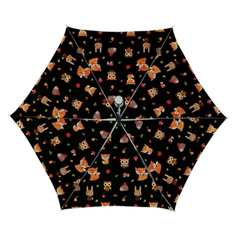 Cool Woodland Animal, Koteto, Scandinavian, Acorn Automatic Folding Umbrella with Case (Small) from ArtsNow.com