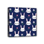 Cute Bunny Pattern, Easter, Koteto Mini Canvas 4  x 4  (Stretched)