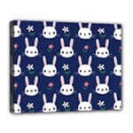 Cute Bunny Pattern, Easter, Koteto Canvas 14  x 11  (Stretched)