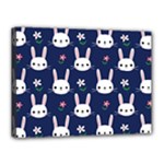 Cute Bunny Pattern, Easter, Koteto Canvas 16  x 12  (Stretched)