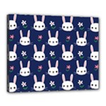 Cute Bunny Pattern, Easter, Koteto Canvas 20  x 16  (Stretched)