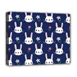 Cute Bunny Pattern, Easter, Koteto Deluxe Canvas 20  x 16  (Stretched)